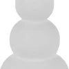 Snögubbe i keramik med LED och timer, 14,8 cm