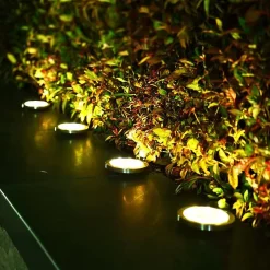 Solcellslampa decklight avtagbart markspjut, 1-pack