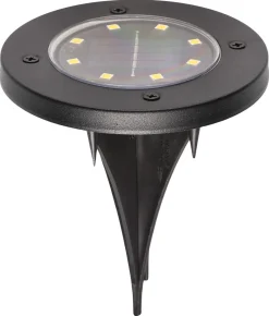 Solcellslampa decklight avtagbart markspjut, 1-pack