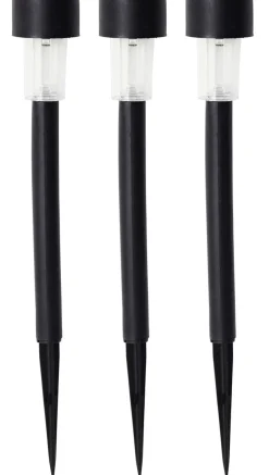 Solcellslampa markspjut för rabatt och gång, 3-pack