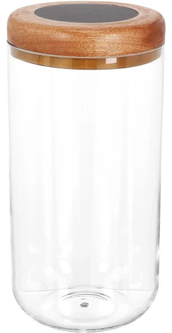 Solcellslykta glas och trä