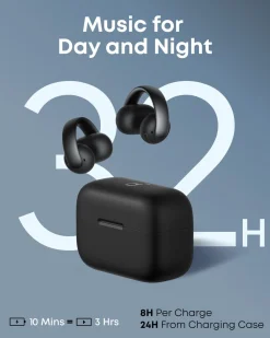Soundcore AeroClip open ear, clip on-hörlurar