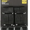 Spännrem 18 mm x 0,5 m svart, 4-pack