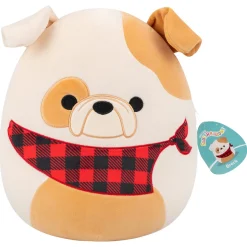 Squishmallows Brock Bulldog gosedjur, 30 cm