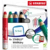 Stabilo MarkDry pennor whiteboard, flipchart, 4-pack