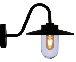 Stallykta Emil, vägglampa utomhus, svart