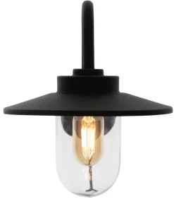 Stallykta Emil, vägglampa utomhus, svart