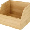 Stapelbar förvaringslåda bambu, 1-pack