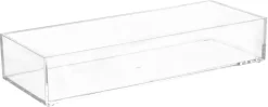 Stapelbar organizer, låda i klar plast