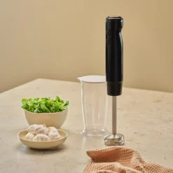Stavmixer med behållare, svart, 600 W
