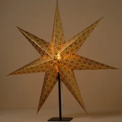 Stor adventsstjärna guld papper, 70 cm