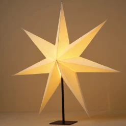 Stor adventsstjärna veckat papper vit 70 cm, Northlight