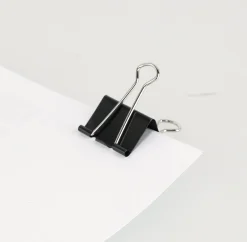 Stora pappersklämmor metall svart 41 mm 24-pack