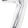 Stor sifferballong silver 82 cm, 0-9, 1-pack