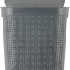 Stor tvättkorg med lock och handtag, 50 l