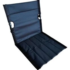 Strandstol, strandmatta med ryggstöd, svart