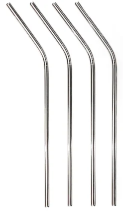 Sugrör i metall, 4-pack