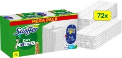 Swiffer Dry Pet refill rengöringsdukar med doft, 72-pack