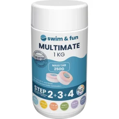 Swim & Fun MultiMate desinfektion pool, tabletter, 1 kg