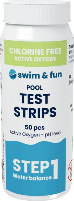 Swim & Fun teststickor för pH och aktivt syre 50-pack