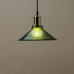 Taklampa Viola grön glas 25 cm Northlight
