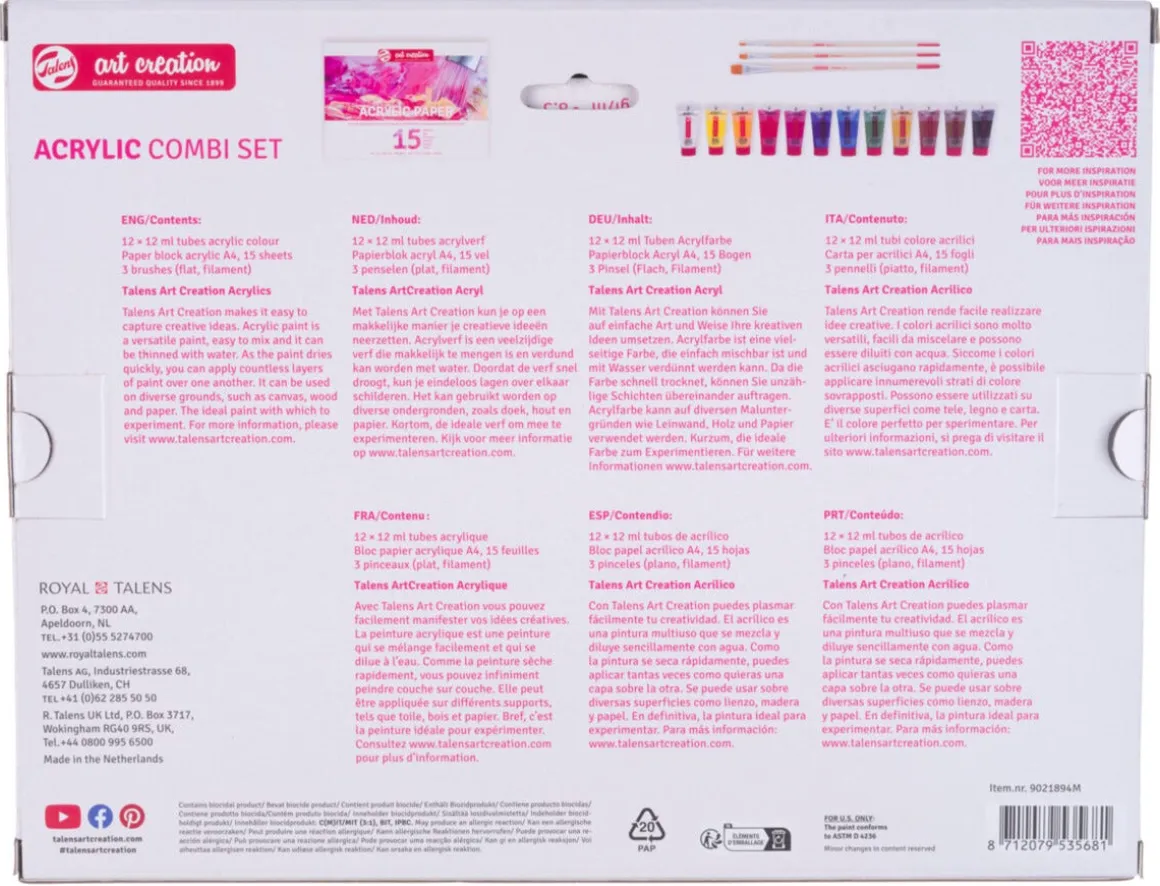 Talens Art Creation Acrylic Combi Set akrylfärg