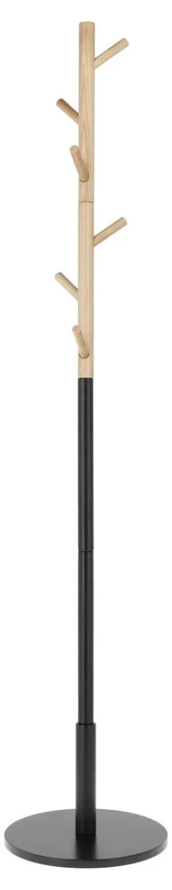 Tamburmajor svart trä, 6 krokar, 178 cm