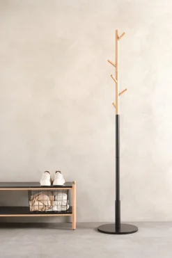 Tamburmajor svart trä, 6 krokar, 178 cm