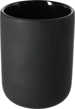 Tandborstmugg i stengods, svart