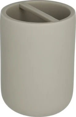 Tandborstmugg med fack, beige