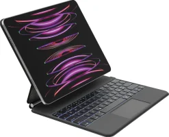 Tangentbord för iPad Pro 12,9 tum, fodral med stativ