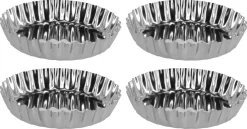 Tartelettformar 9 cm, rostfritt stål, 4-pack