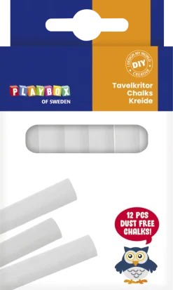 Tavelkritor vita, 12-pack