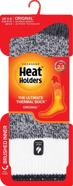 Termostrumpor Heat Holders Block stripes, grå