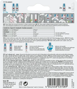 Tesa självhäftande spik canvas, 2-pack