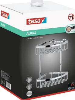 Tesa Aluxx dubbel duschhylla, krom
