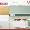 Tesa Baboo självhäftande hylla med lock i bambu, vit