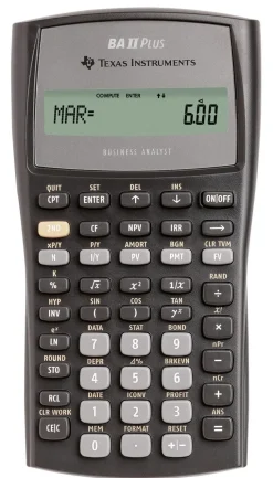 Texas Instruments BAII Plus, miniräknare / finansräknare