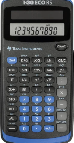 Texas Instruments TI-30 ECO RS miniräknare, solcell