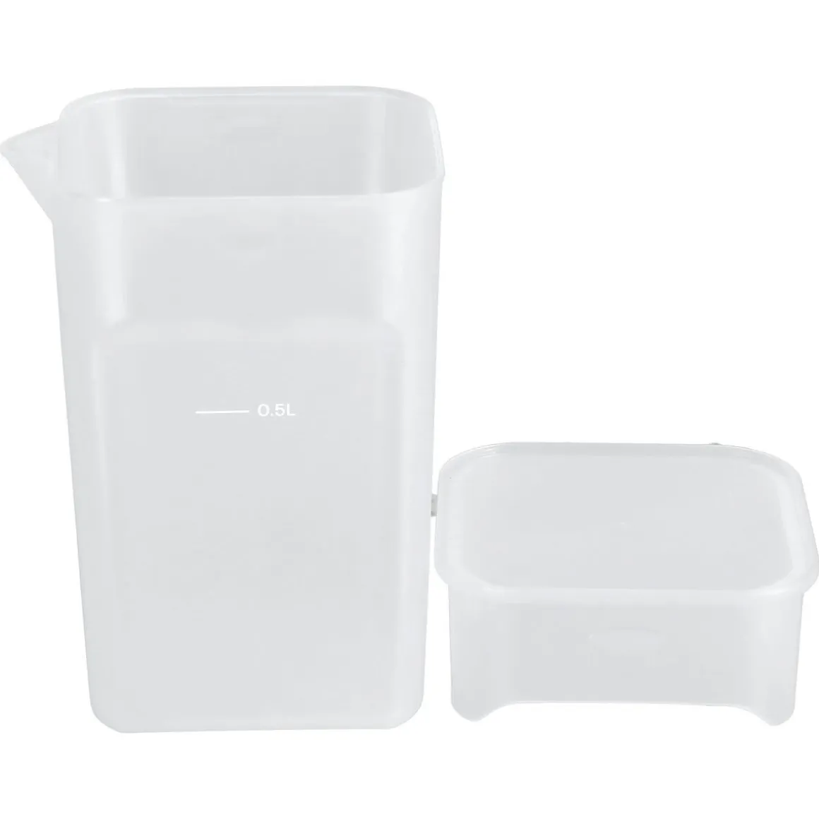 Tillbringare med lock, plast, 0,8 liter