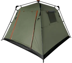 Tält 4 personer Quick-up, 2,4 × 2,1 m, grön