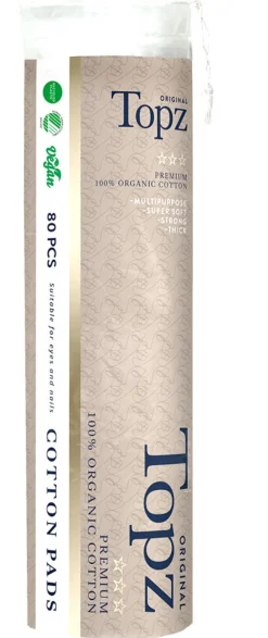 Topz Original bomullspads, 80-pack