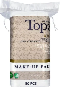 Topz Original Square Make-Up Pads bomullspads, 50-pack