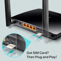 TP-Link TL-MR6400 trådlös 4G-router, svart
