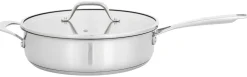 Traktörpanna med lock, 26 cm, rostfritt stål