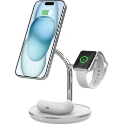 Trådlös Qi2 laddare 3-i-1 för iPhone, magnetisk, 15 W