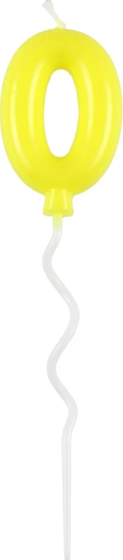 Tårtljus ballong och siffra, pastell, 1-pack