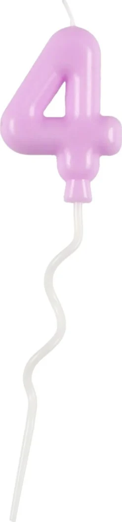 Tårtljus ballong och siffra, pastell, 1-pack