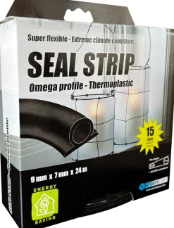 Tätningslist Omega-profil svart, 1-7 mm, Stokvis Tapes
