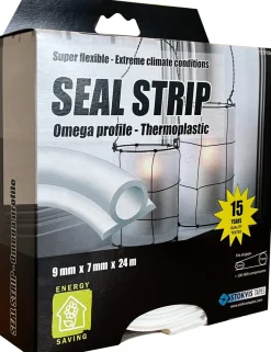 Tätningslist Omega-profil vit, 1-7 mm, Stokvis Tapes